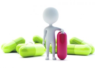 3d humanoid character with a red capsule